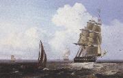 Shipping off Scarborough (mk37) Attributed to john wilson carmichael